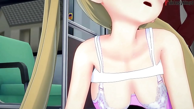 Airi Akizuki s Steamy POV Fuck on the Bus with a Luscious Blonde Chichi Oni PTRN Fantasy