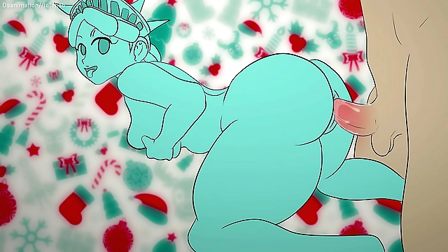 Behold the Luscious Hentai Statue of Liberty in Vibrant 2D Porn Anime