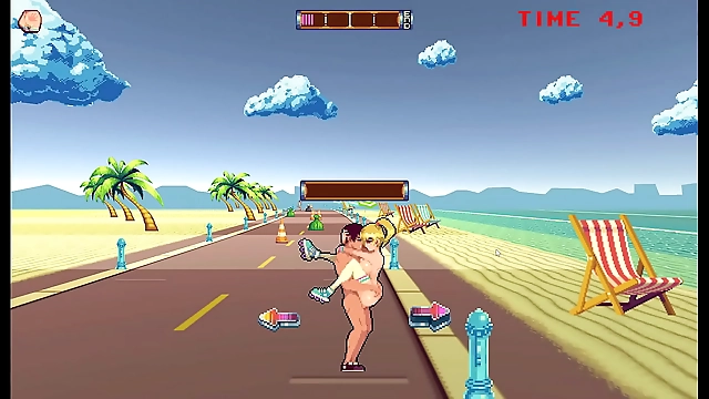JAV Roller Babe Gone Wild: Public Creampie and 69 at the Beach