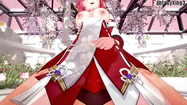 JAV MILF Yae Miko s Luscious Body in Full POV Sex on Genshin Impact! - 1080p Sheer Fantasy