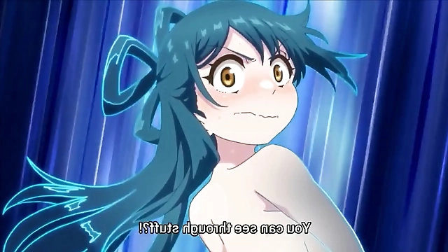 JAV Goddess Exposes Herself in Full Enchantment - CMNF Anime with X-Ray Vision for Blue-Haired Nude Girls