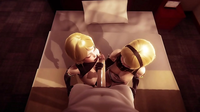 Japanese Twincest Hentai: Nier Automata 3D Anime Porn