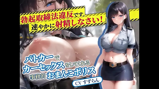 JAV Slut Police Officer Brings You to a Filthy Car Sex Orgasm: Violate All Your Erection Control Laws!