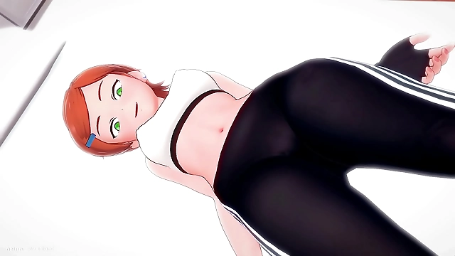 Luscious Gwen Ditches Sports for a Steamy Bedroom Fuck Session in Ben 10 Adult Parody