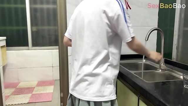 Luscious Sexy Woman Eats Cock in Kitchen Gets Taken to Bed and Fucked Hardly: JAV Porn Video