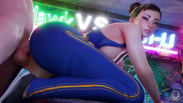 Chun-li s Sexy Animation Blows Your Mind with Her Hadouken Move! Now in HD Quality