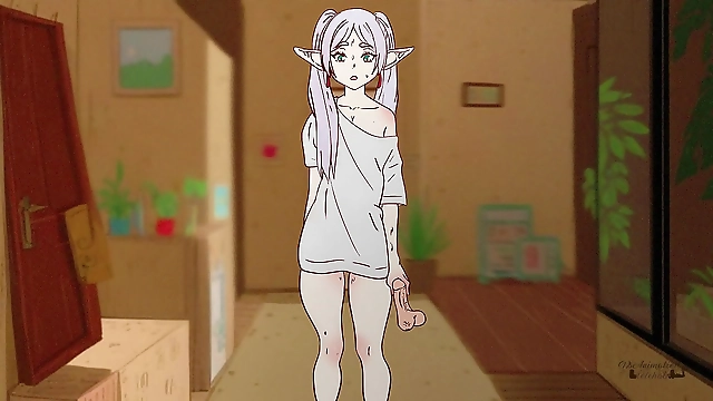 JAV Star Fern Hentai Cartoon Parody: Frieren s Sticky Cum Trap and Ass Fucking