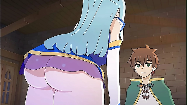 Experience the Alluring Aqua from Konosuba in This Luscious Hentai Video!