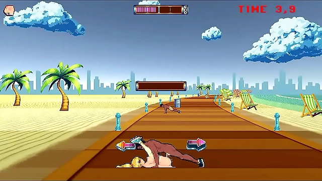 Luscious Blonde on Roller Skates Gets Wild in Public: A Hentai Game Sensation!