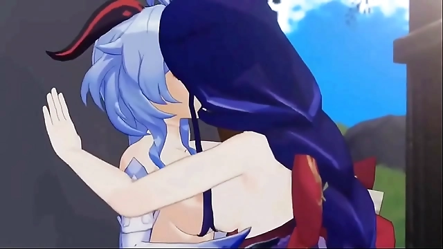 JAV BABES GANYU & RAIDEN SHOGUN KISSING & FUCKING Genshin IMPACT!