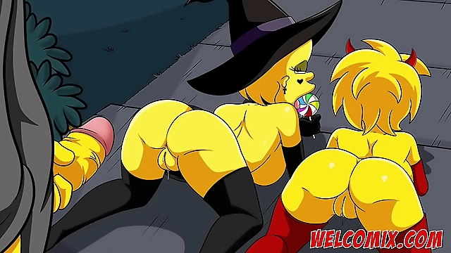 Halloween Night Simpsons Porn: Spooky and Steamy Simptoons Scene