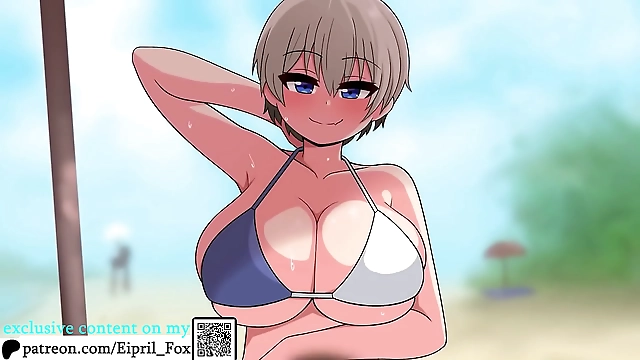 Unleash your desires with Uzaki-Chan s Hentai Beach Adventure in crystal clear 4K!