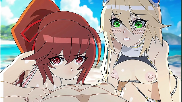 Unleash Your Lust for the Seductive Sirens of Beach Episode: Blazblue Hentai