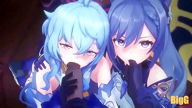 Ganyu and Kequing s Wild Threesome with Punishing Impacts