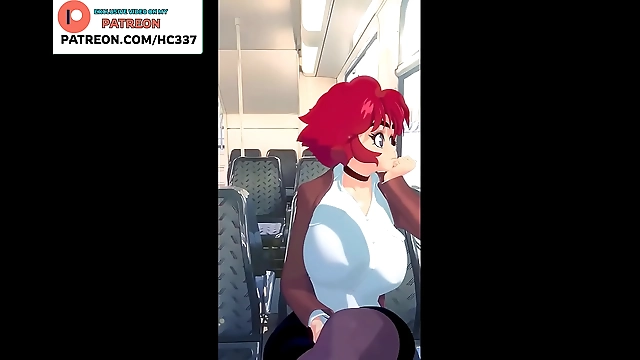 Dirty in the Train: Hentai Anime with Cute Big Ass Girl Playtime for You