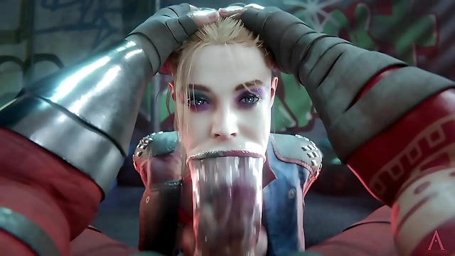 Enchanting Harley Quinn s Queenly Throat Conquers Amazonium