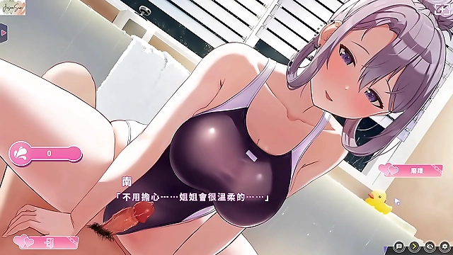 Bathroom Playtime with Two Sexy Ladies in Bikinis - Static and Dynamic Positions Two Ejaculations!