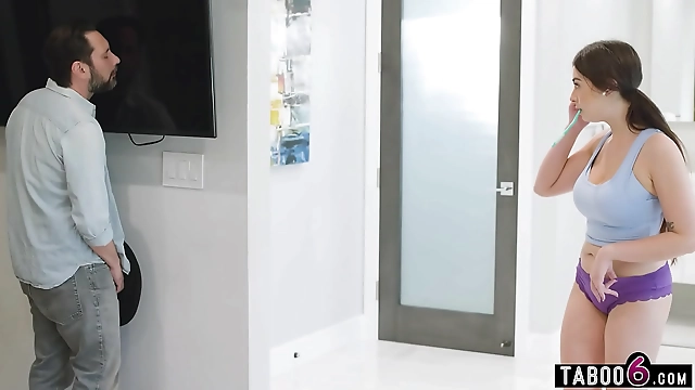 Behaving Badly with Big Tits Asian Teen Chloe Surreal and Her Stepfather!!