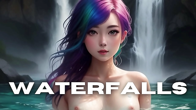 Discover the Alluring Beauty of Naked Women in Waterfalls - A JAV Art Slideshow
