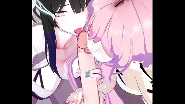 Aether Gazer 3P - Enchanting JAV Yuri Triple Play featuring Luscious Slut in Role-play Action!